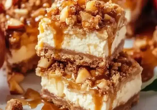 Caramel Apple Cheesecake Bars