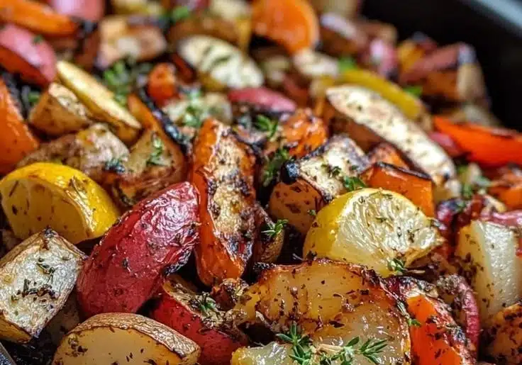 Easy Herb Lemon Roasted Veggie Medley with Zesty Fresh Flavor