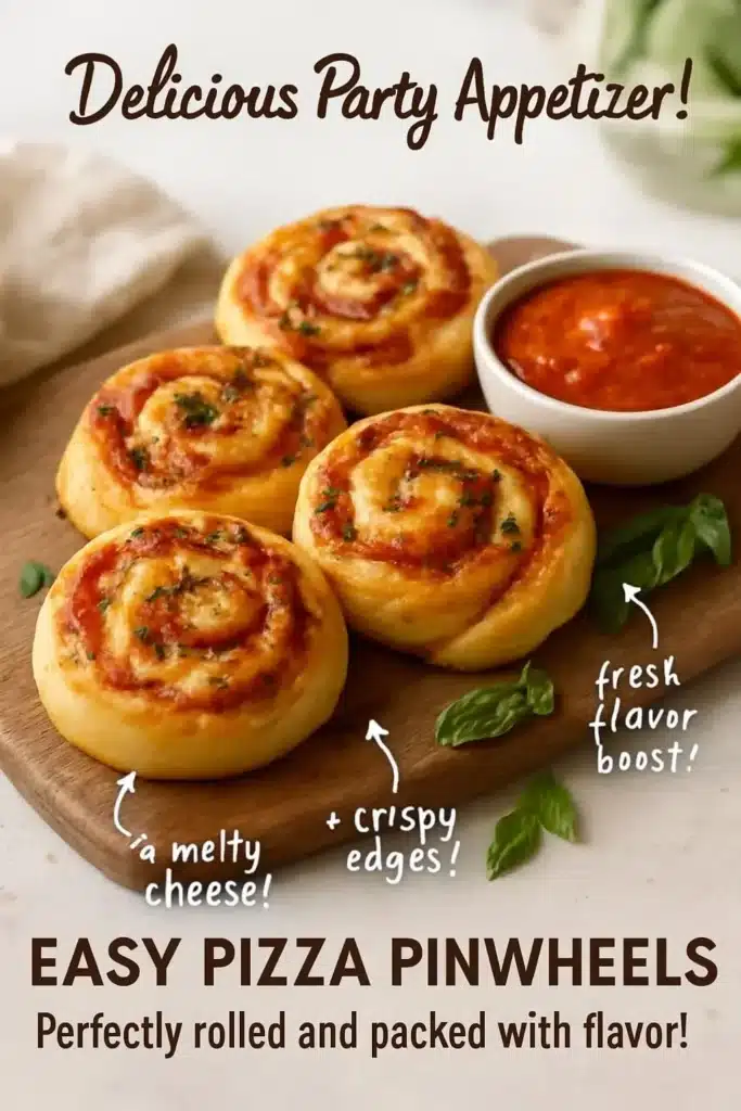 Easy pizza pinwheels appetizer served on a plate.
